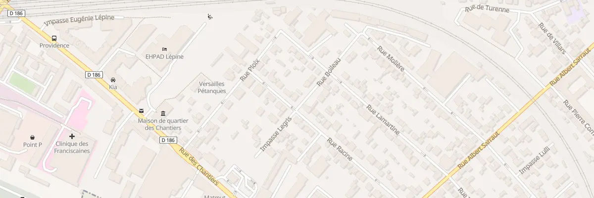 Plan du 7 Rue Racine à Versailles