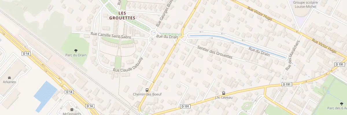 Plan du 12 Che des Boeufs à Pierrelaye