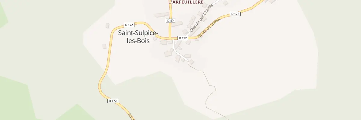 Plan du 10 Rte de Sornac à Saint-Sulpice-les-Bois