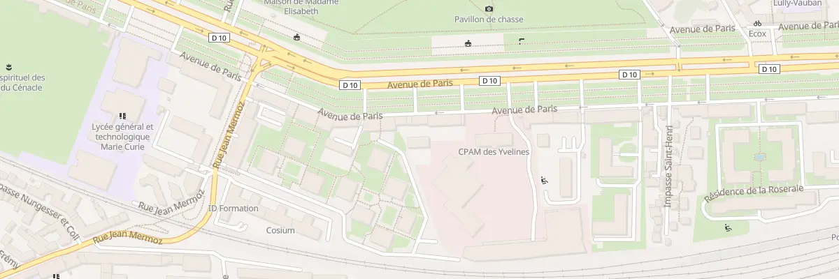 Plan du 88B Av de Paris à Versailles
