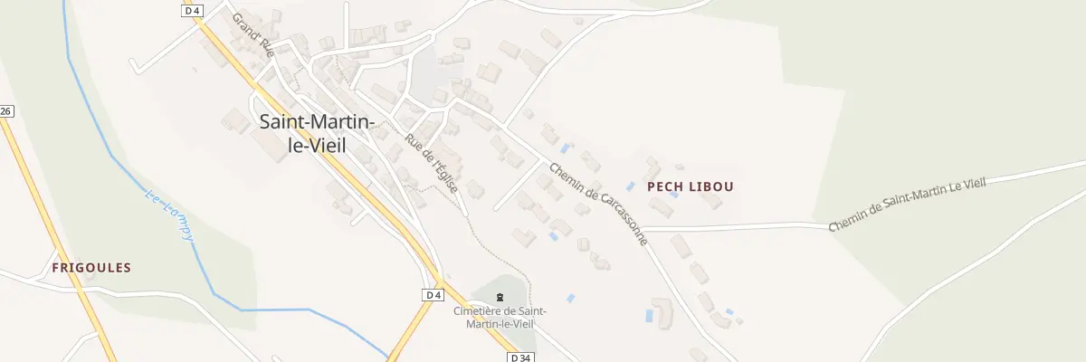 Plan du 3 Che de Carcassonne à Saint-Martin-le-Vieil