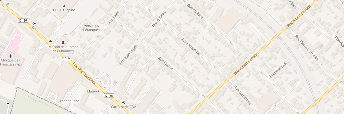 Plan du 23 Rue Racine à Versailles