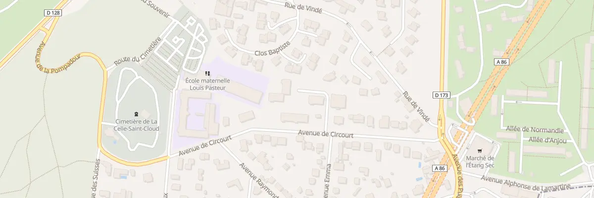 Plan du 16 Av de Circourt à La Celle-Saint-Cloud