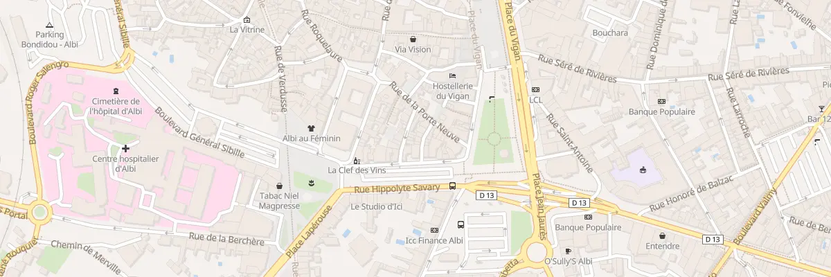 Plan du 13 Rue de la Violette à Albi