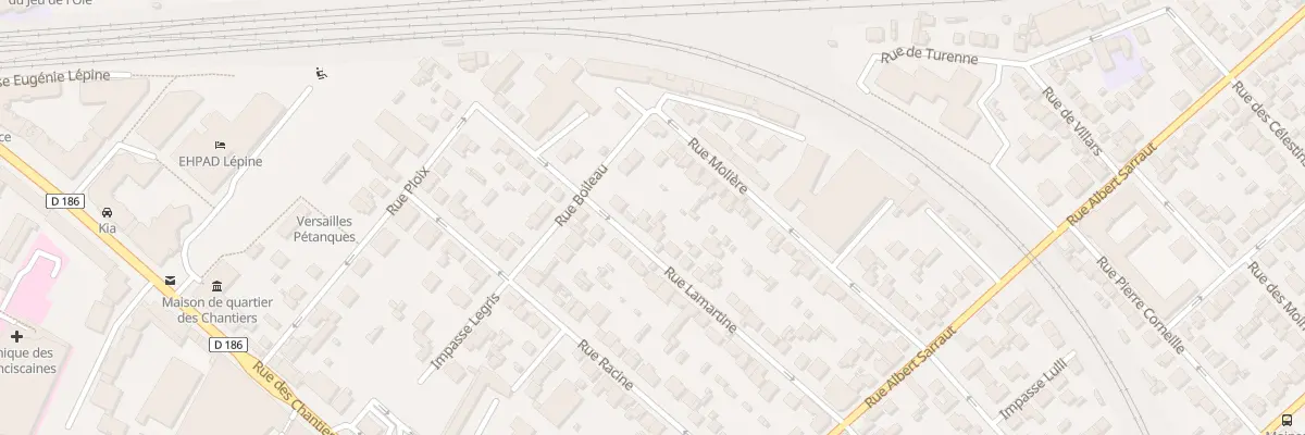 Plan du 9 Rue Lamartine à Versailles