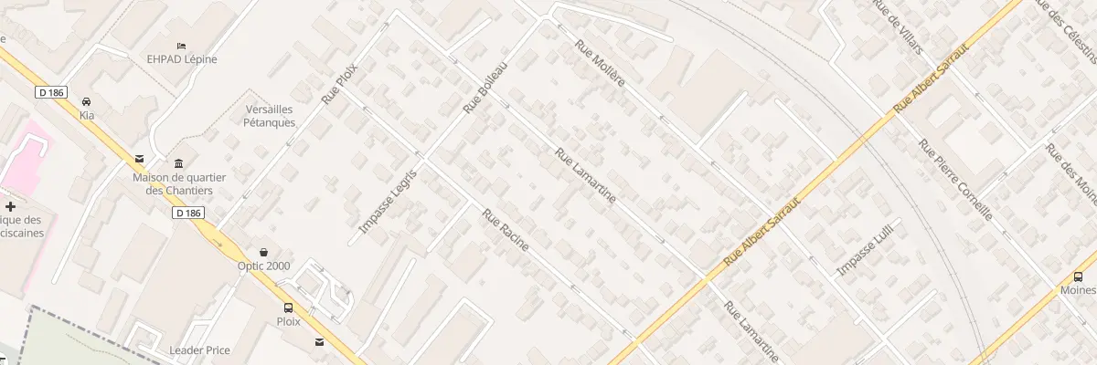 Plan du 20 Rue Lamartine à Versailles