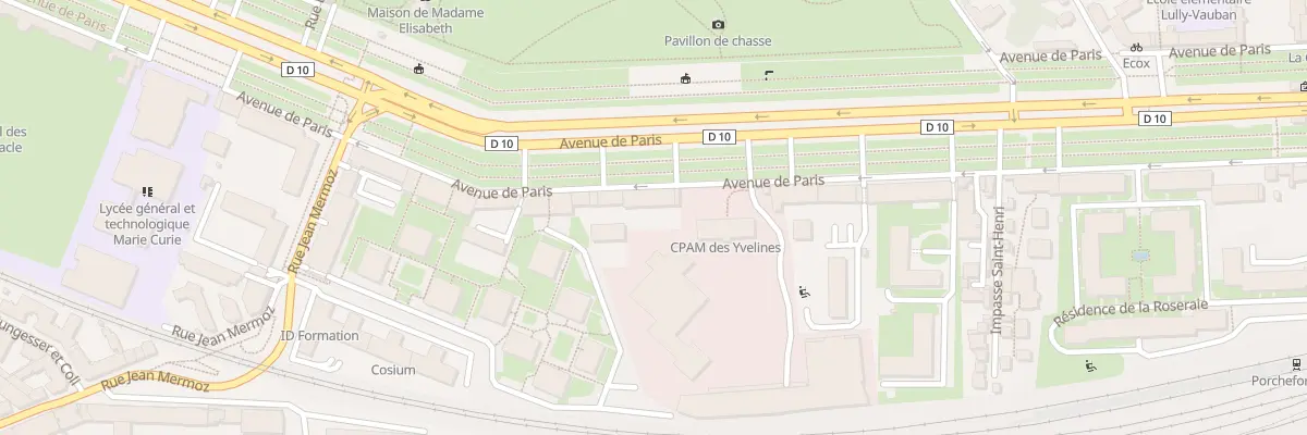 Plan du 90 Av de Paris à Versailles