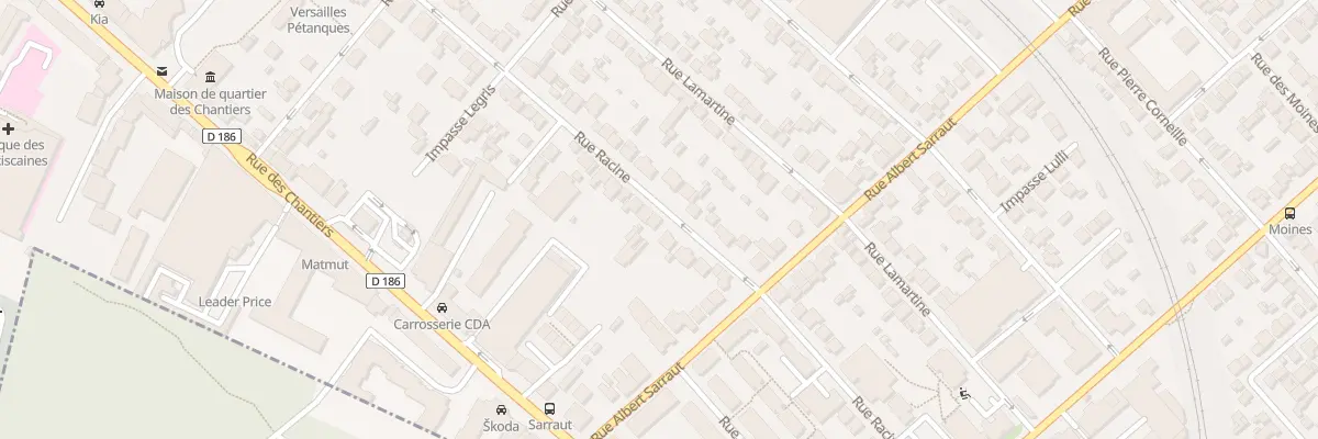 Plan du 20B Rue Racine à Versailles