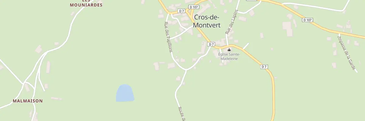 Plan du 5033 Le Bourg à Cros-de-Montvert