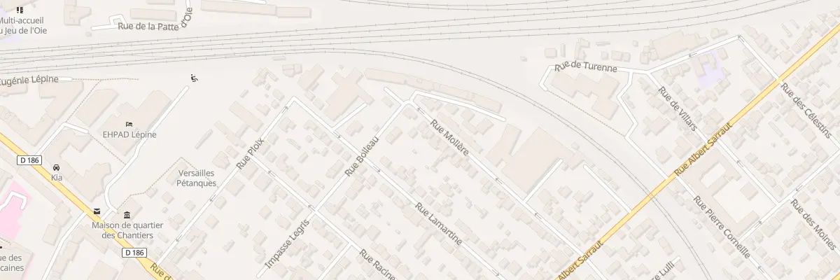 Plan du 4 Rue Molière à Versailles