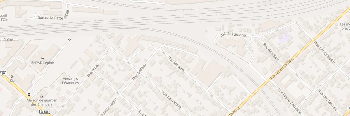 Plan du 1 Rue Molière à Versailles