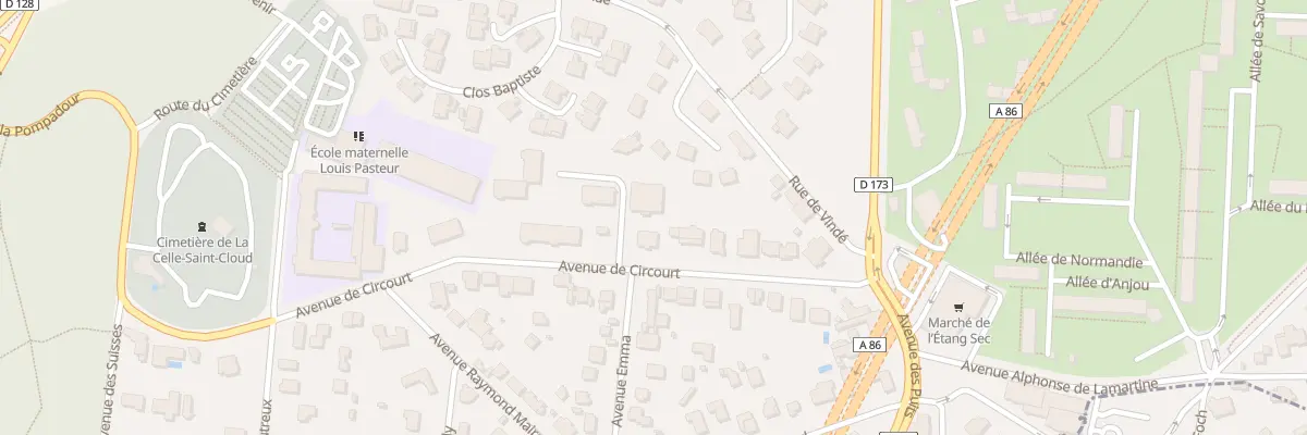 Plan du 14 Av de Circourt à La Celle-Saint-Cloud