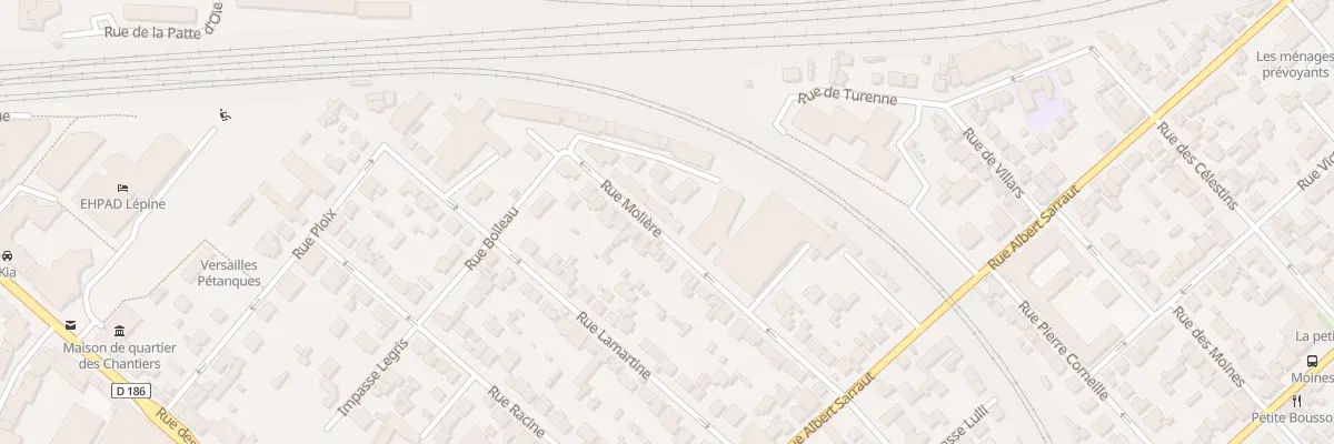 Plan du 3 Rue Molière à Versailles
