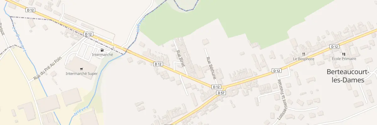 Plan du 12 Rue Binet à Berteaucourt-les-Dames
