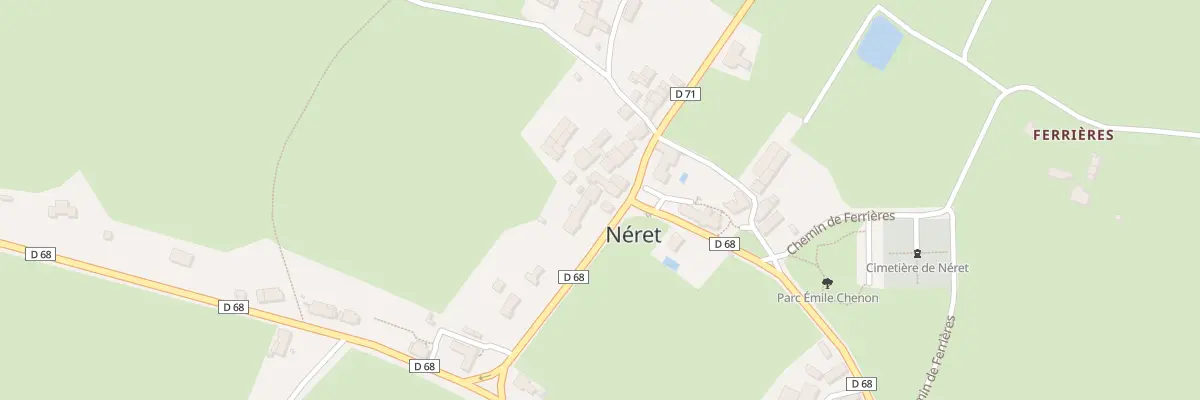 Plan du 2 Pl de l’Église à Néret
