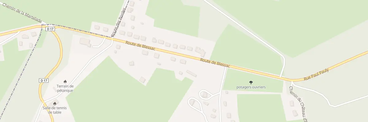 Plan du 3 Rte de Blessac à Aubusson