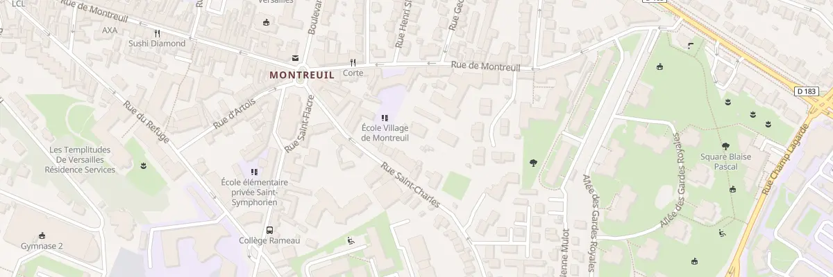 Plan du 44 Rue Saint Charles à Versailles