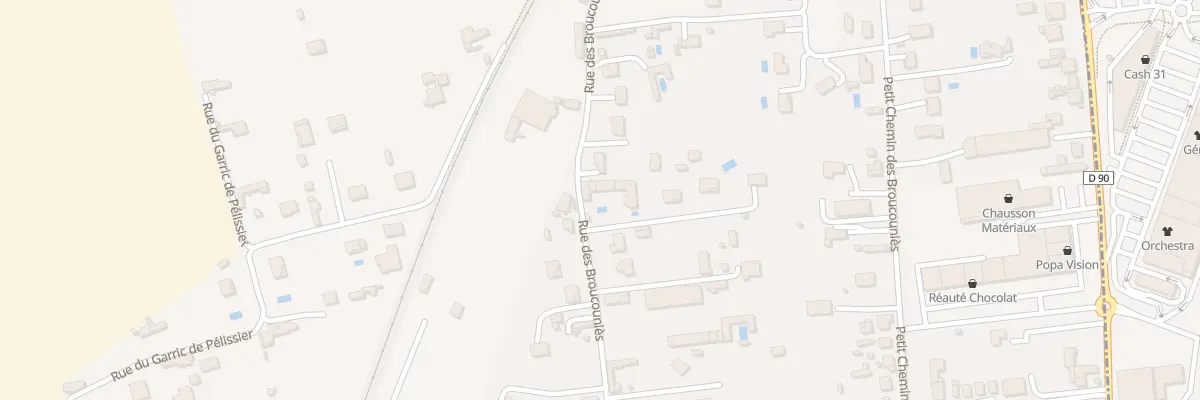 Plan du 36 Rue des Broucouniès à Albi