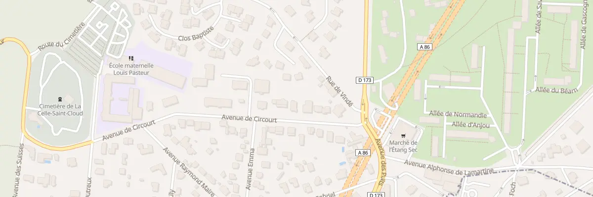 Plan du 6 Av de Circourt à La Celle-Saint-Cloud