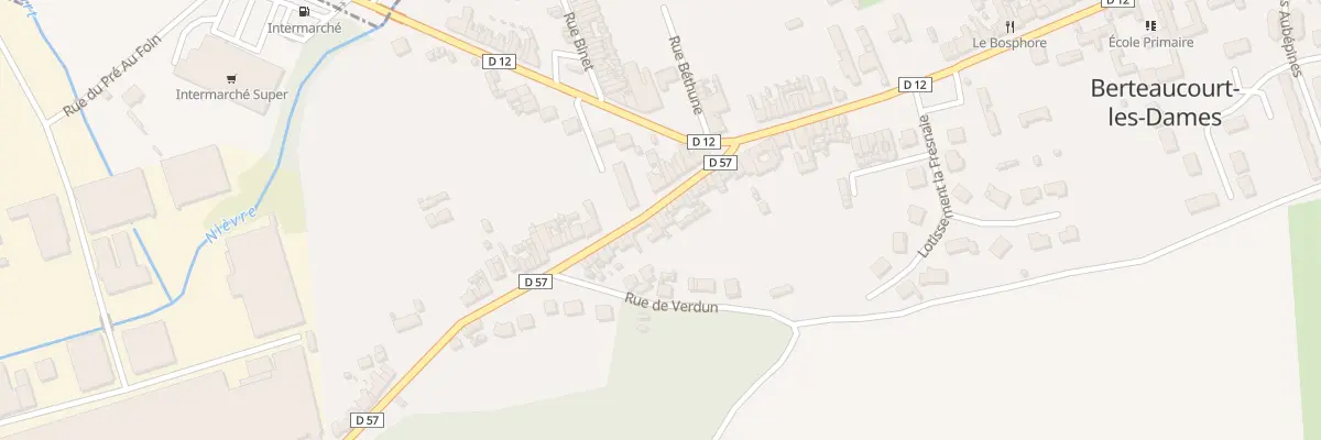 Plan du 15 Rue Jean-baptiste Saint à Berteaucourt-les-Dames