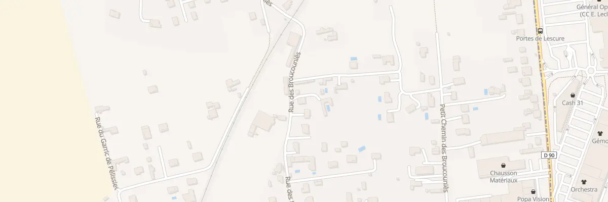 Plan du 44 Rue des Broucouniès à Albi