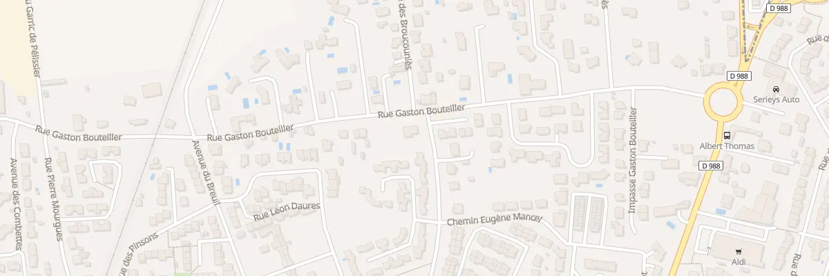 Plan du 66 Rue Gaston Bouteiller à Albi