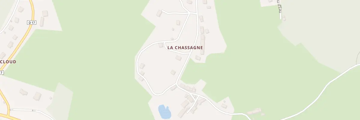 Plan du 14 La Chassagne Village à Aubusson