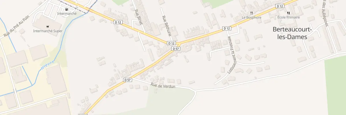 Plan du 1 Rue Jean-baptiste Saint à Berteaucourt-les-Dames