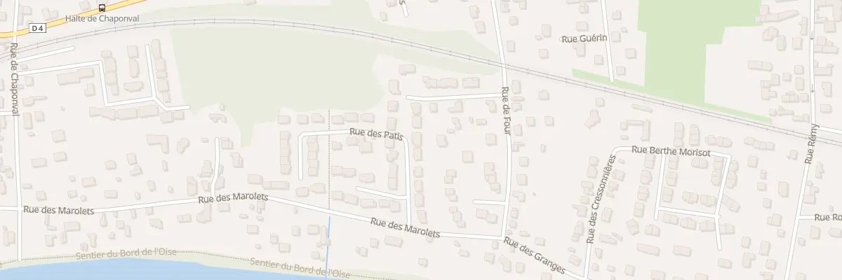 Plan du 12 Rue des Pâtis à Auvers-sur-Oise