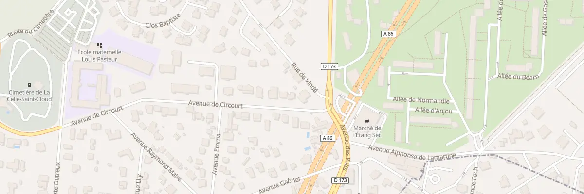 Plan du 2A Av de Circourt à La Celle-Saint-Cloud