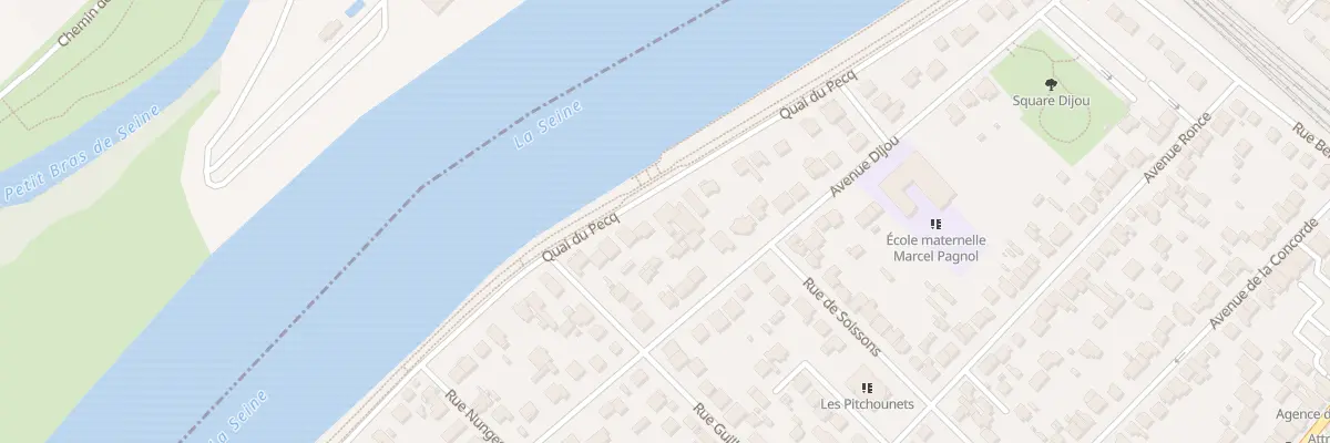 Plan du 93 Quai du Pecq à Sartrouville