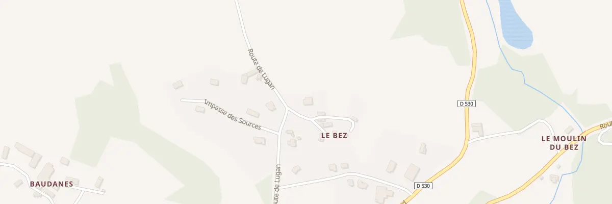 Plan du 5257 Le Bez au Bas Ségala