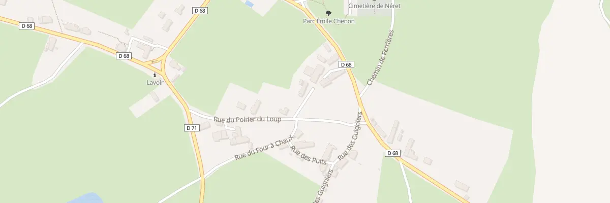 Plan du 12 Rue du Poirier du Loup à Néret