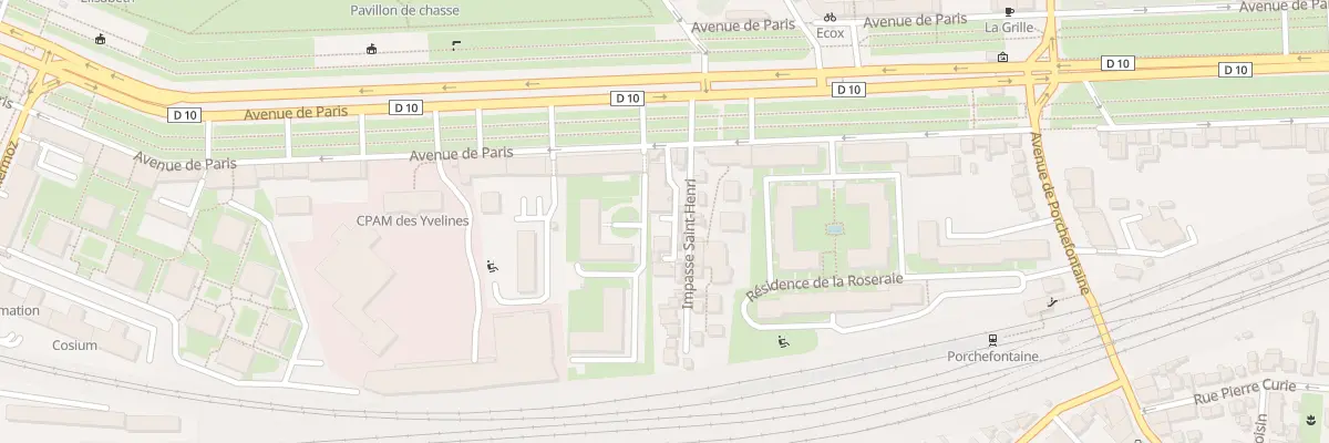 Plan du 100 Av de Paris à Versailles