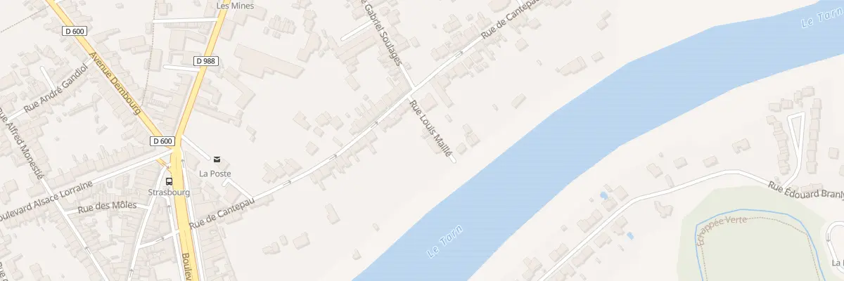 Plan du 56 Rue de Cantepau à Albi