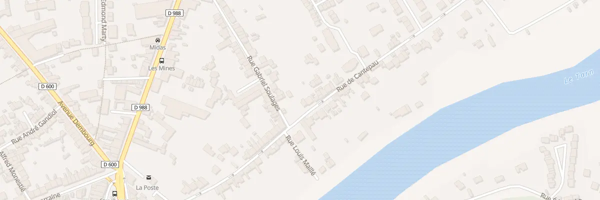 Plan du 75 Rue de Cantepau à Albi
