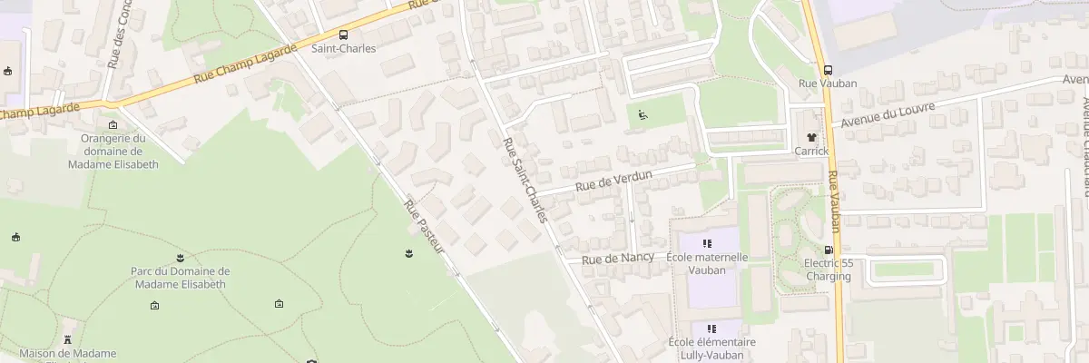 Plan du 1 Rue de Verdun à Versailles