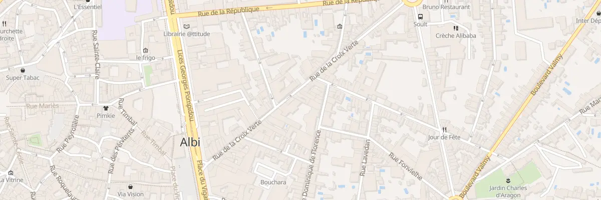 Plan du 55 Rue de la Croix Verte à Albi