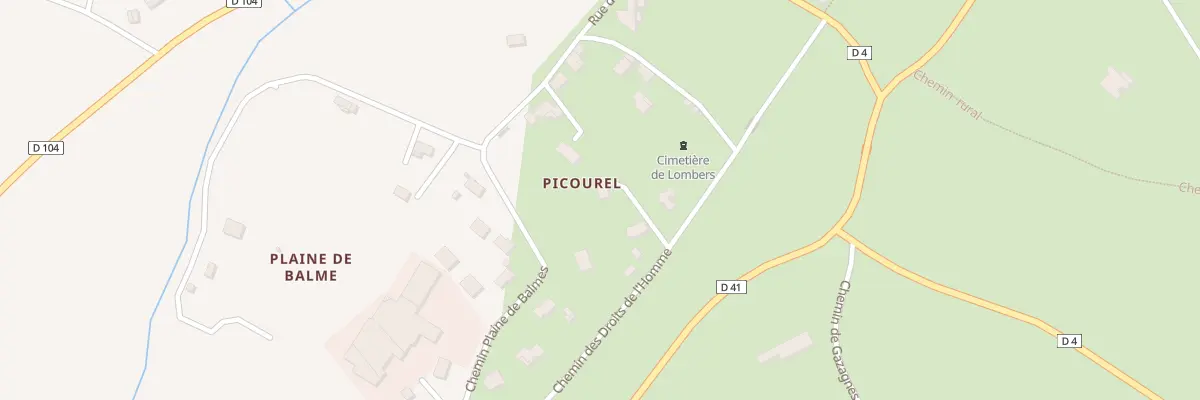 Plan du 4 Che des Droits de l’Homme à Lombers
