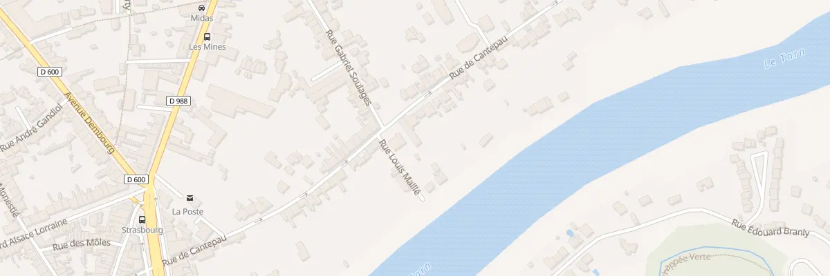 Plan du 62 Rue de Cantepau à Albi