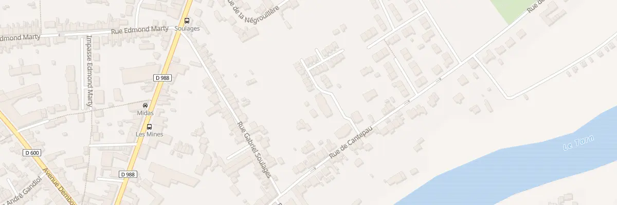 Plan du 91B Rue de Cantepau à Albi