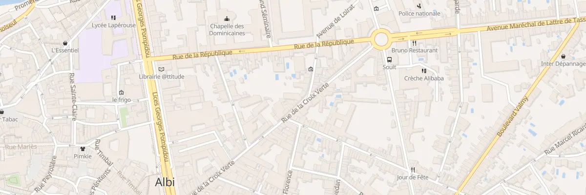 Plan du 34 Rue de la Croix Verte à Albi