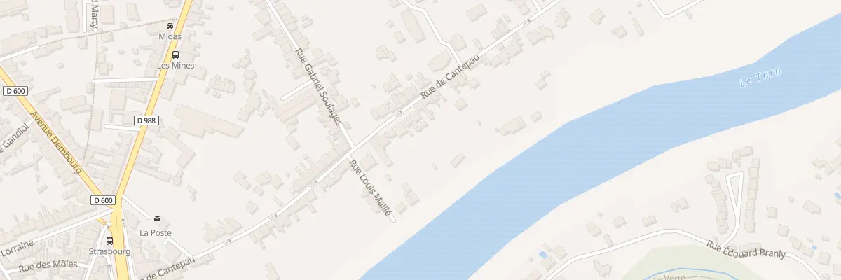 Plan du 70 Rue de Cantepau à Albi