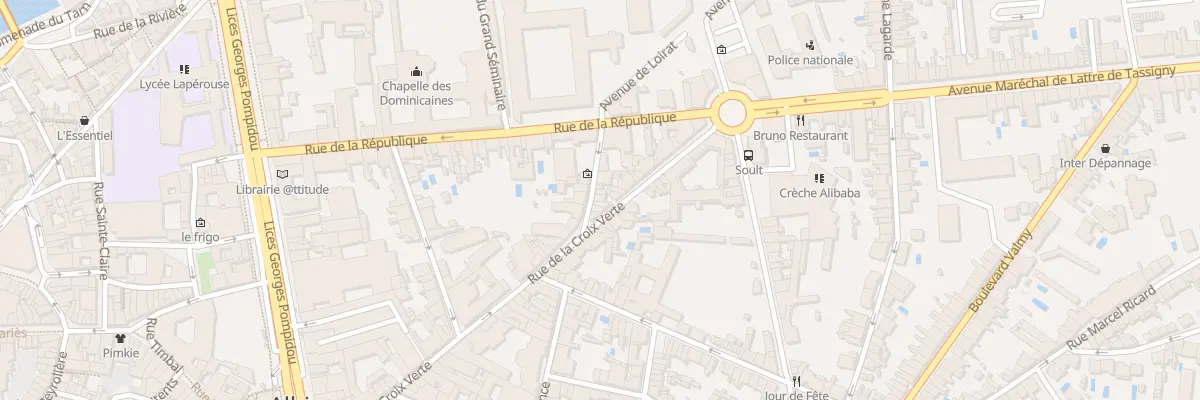 Plan du 11 Rue Jules Rolland à Albi