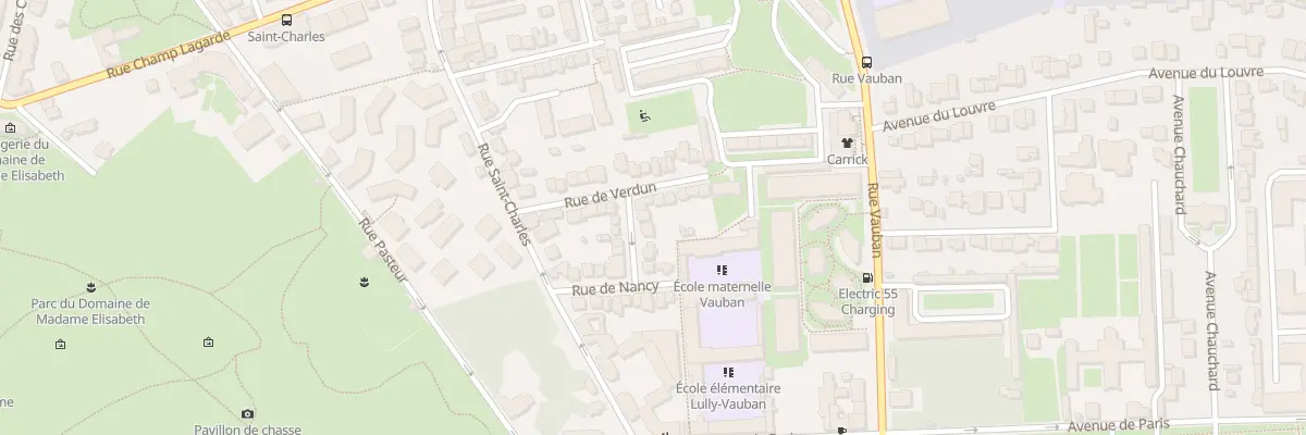 Plan du 8 Rue de Metz à Versailles