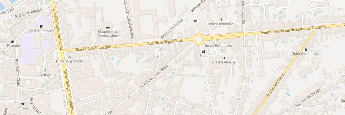 Plan du 14 Rue de la Croix Verte à Albi