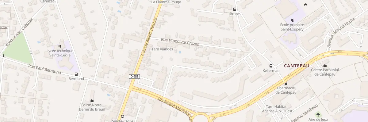 Plan du 21 Rue Maréchal Brune à Albi