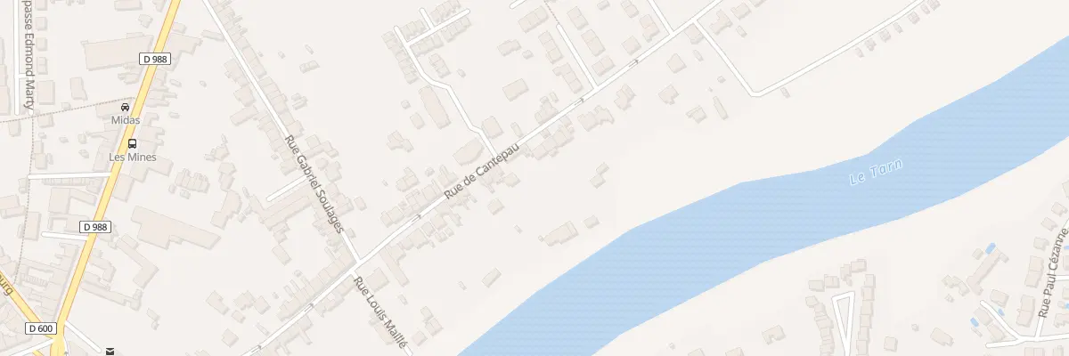 Plan du 90 Rue de Cantepau à Albi