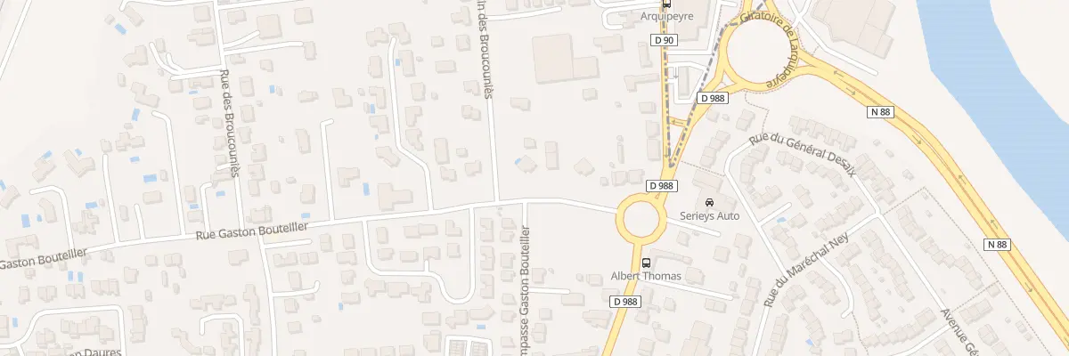 Plan du 51 Rue Gaston Bouteiller à Albi