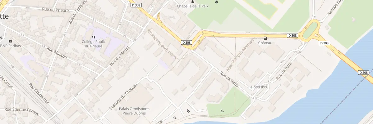 Plan du 1 Pas du Château à Maisons-Laffitte